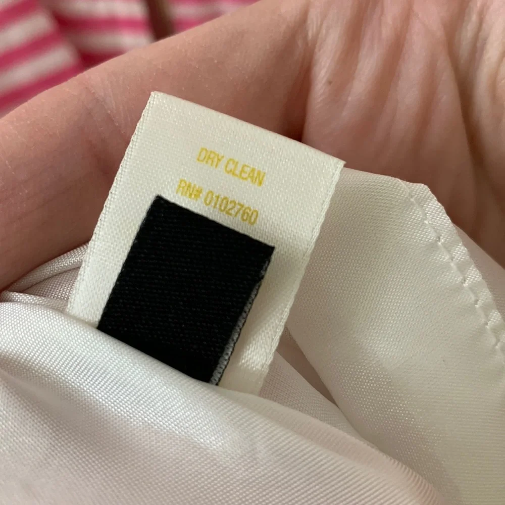 KATE SPADE Pink White Sleeveless Dress with Bow - Picture 10 of 16